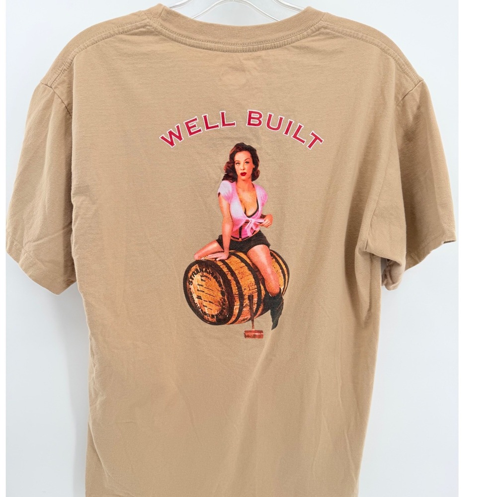Stranahan's Whiskey Shirt Vintage Pinup Graphic Tee Hanes Beefy Vintage Sz M